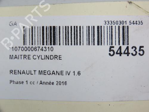 Hovedbremsecylinder RENAULT MEGANE IV Hatchback (B9A/M/N_) 1.6 dCi 130 (B9A4) | BP30606510M77 