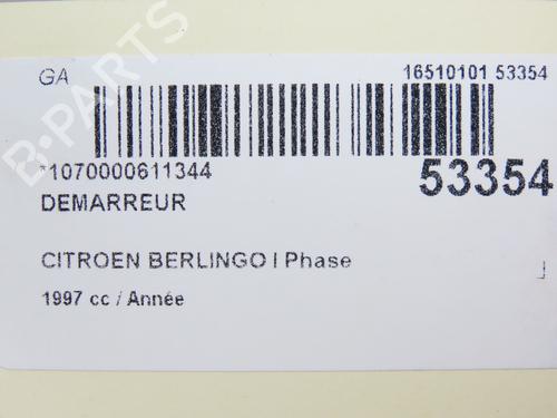 Starter CITROËN BERLINGO / BERLINGO FIRST Box Body/MPV (M_) 1.1 i (MAHDZ, MBHDZ, MBHFX) | BP28967021M8 