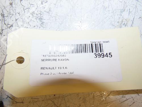 Used Tailgate lock RENAULT 19 I (B/C53_) 1.4 (80 hp) 23177316