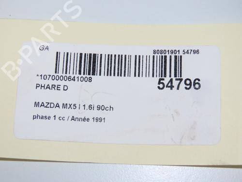 Faro derecho MAZDA MX-5 I (NA) 1.6 (NA6C) (115 hp) 32277484