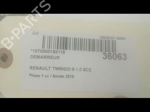 Startmotor RENAULT TWINGO III (BCM_, BCA_) 1.0 SCe 70 | BP9603369M8 