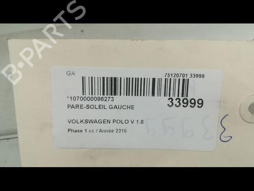 Used Left sun visor VW POLO V (6R1, 6C1) 1.6 TDI (90 hp) 9597044