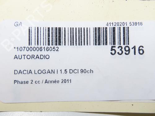 Used Radio Radio DACIA LOGAN MCV (KS_) 1.5 dCi (KS04) (88 hp) 33298091 33298091