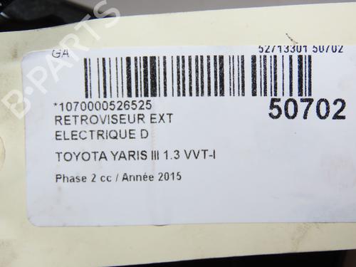 Right mirror TOYOTA YARIS (_P13_) 1.3 (NSP130_, NSP130) | BP28831336C27 