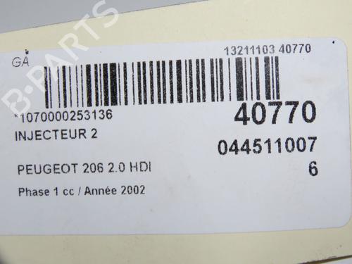 Used Injector Injector PEUGEOT 206 Hatchback (2A/C) 2.0 HDI 90 (90 hp) 34528322 34528322