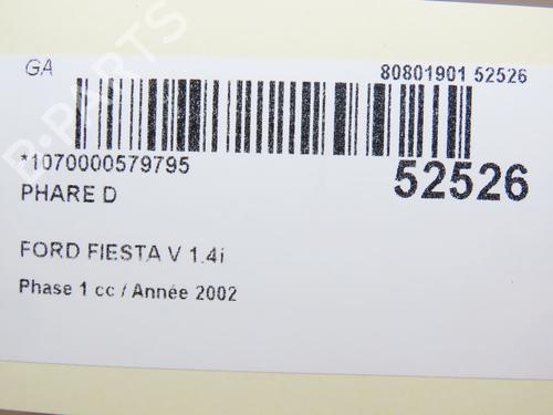 Used Right headlight FORD FIESTA V (JH_, JD_) 1.4 16V (80 hp) 28969412