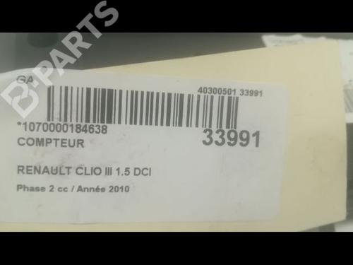 Instrument cluster RENAULT CLIO III Grandtour (KR0/1_) 1.5 dCi (KR0F) | BP9602977C47 