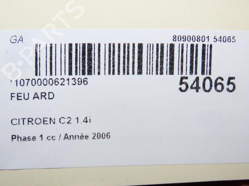 Used Right taillight CITROËN C2 (JM_) 1.4 (73 hp) 29196033