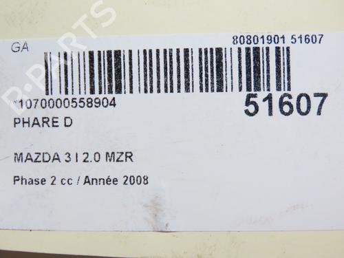 Right headlight MAZDA 3 (BK) 2.0 (BKEP) | BP23086221C29 - Image 4