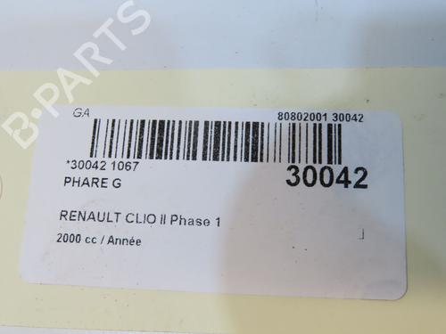 Used Left headlight Left headlight RENAULT CLIO II (BB_, CB_) [1998-2016] 34710064 34710064
