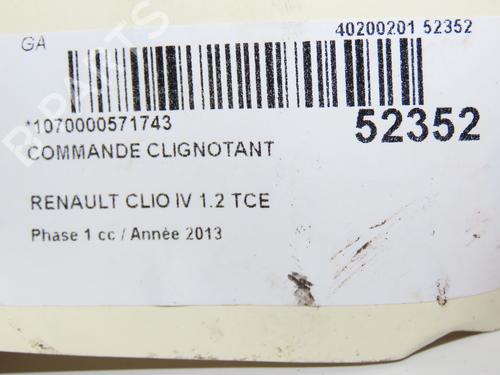 Steering column stalk RENAULT CLIO IV Grandtour (KH_) 1.2 TCe 120 (KHM0) | BP28967847I23 