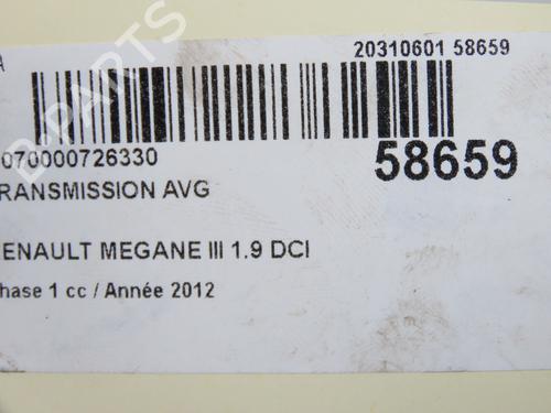 Left front driveshaft RENAULT MEGANE III Hatchback (BZ0/1_, B3_) 1.9 dCi (BZ0N, BZ0J) | BP36791310M38 - Image 5