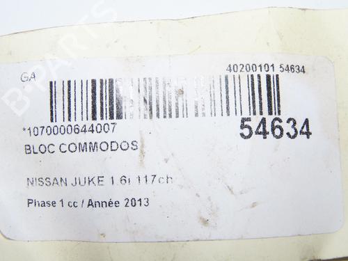 Used Steering column stalk NISSAN JUKE (F15) 1.6 (117 hp) 31120442