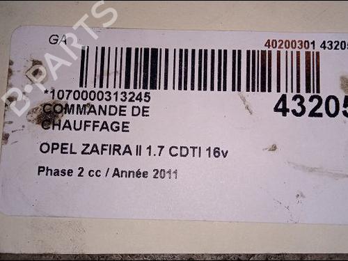 Used Climate control OPEL ZAFIRA / ZAFIRA FAMILY B (A05) 1.7 CDTI (M75) (110 hp) 9617660