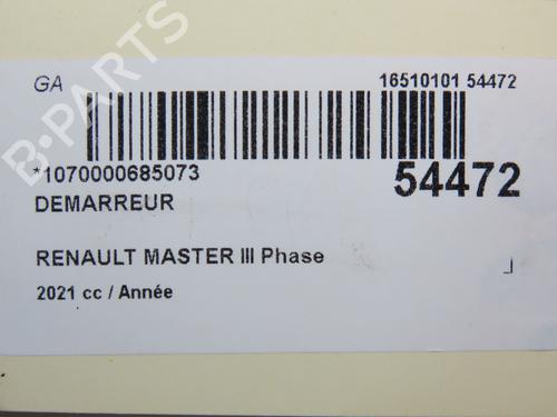 Starter RENAULT MASTER III Van (FV) 2.3 dCi 180 FWD (FV04, FV07) | BP30630823M8 