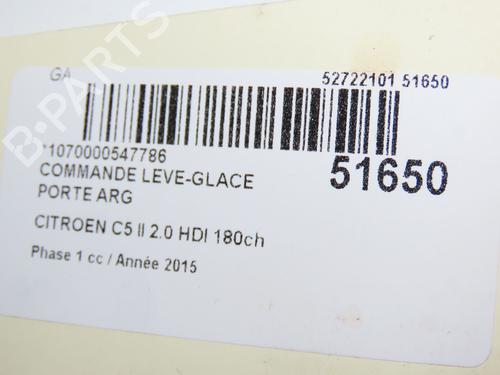 Used Left rear window switch CITROËN C5 III Break (RW_) 2.0 HDi 180 (181 hp) 28969108