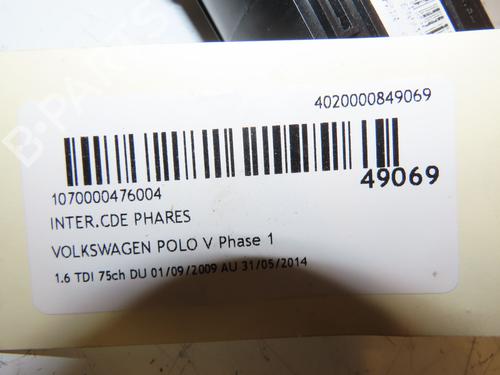 Headlight switch VW POLO V (6R1, 6C1) 1.6 TDI | BP17514344I24 