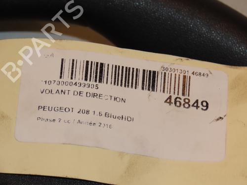 Used Steering wheel PEUGEOT 208 I (CA_, CC_) 1.6 HDi / BlueHDi 75 (75 hp) 16740789