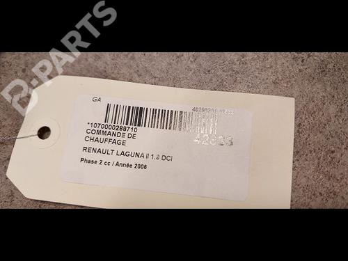 Climate control RENAULT LAGUNA II (BG0/1_) 1.9 dCi | BP9615200I5 