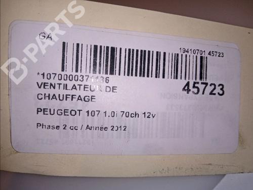 Heater blower motor PEUGEOT 107 (PM_, PN_) 1.0 | BP11099572M62 