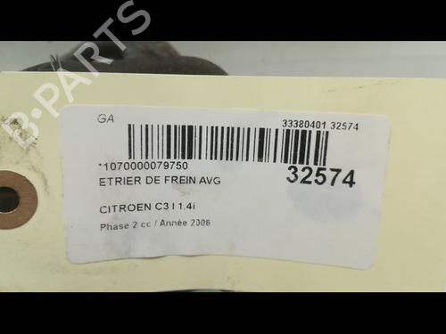 Used Left front brake caliper CITROËN C3 I (FC_, FN_) 1.6 16V (109 hp) 14877954