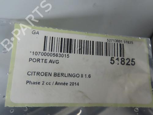 Left front door CITROËN BERLINGO MULTISPACE (B9) 1.6 HDi 90 | BP22692699C2 