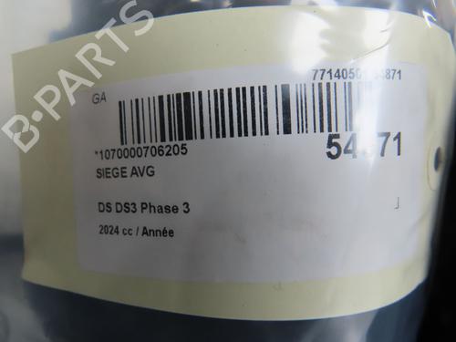 Used Left front seat DS DS 3 / DS 3 CROSSBACK (UR_, UC_, UJ_) 1.2 PureTech 130 (URHNSS) (131 hp) 31984647