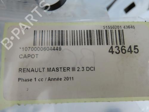 Motorhjelm RENAULT MASTER III Van (FV) 2.3 dCi 125 FWD (FV0C, FV0D, FV0G, FV0H, FV0J, FV0K,... (125 hp) 28831003