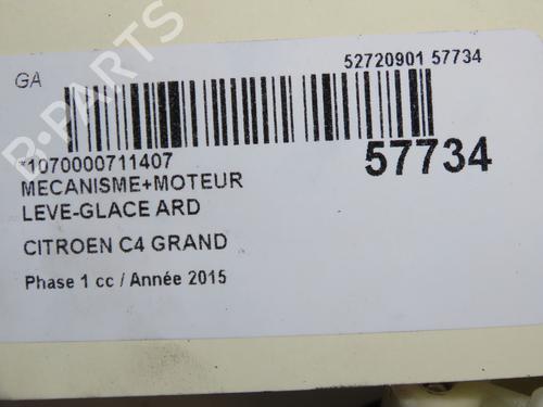 Rudehejsemekanisme Højre bagtil Rudehejsemekanisme Højre bagtil CITROËN C4 Grand Picasso II (DA_, DE_) 1.6 HDi / BlueHDi 115 (115 hp) 37624672 37624672