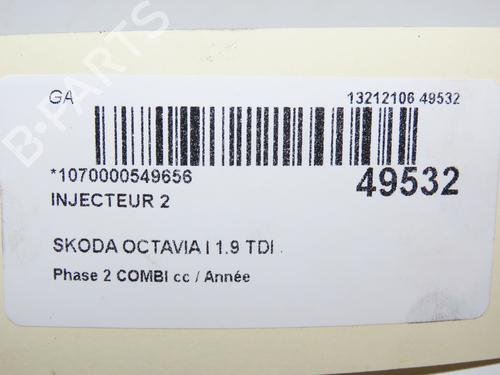 Injector SKODA OCTAVIA I Combi (1U5) 1.9 TDI | BP19162110M100 