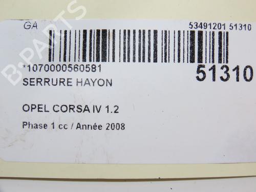 Tailgate lock OPEL CORSA D (S07) 1.2 (L08, L68) | BP28969247C101 