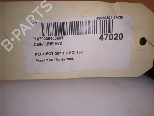 Front right belt tensioner PEUGEOT 307 (3A/C) 1.6 HDi 110 | BP14951185C88 
