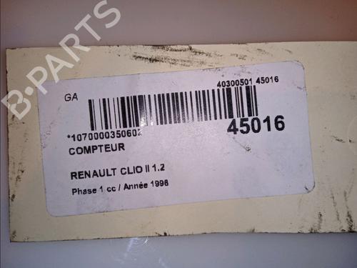 Used Instrument cluster RENAULT CLIO II (BB_, CB_) 1.2 (BB0A, BB0F, BB10, BB1K, BB28, BB2D, BB2H, CB0A,... (58 hp) 11101371
