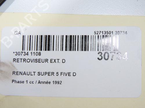 Used Right mirror Right mirror RENAULT SUPER 5 (B/C40_) [1984-1996] 34609417 34609417