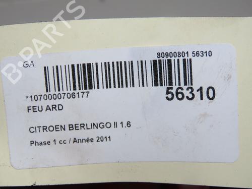 Used Right taillight Right taillight CITROËN BERLINGO MULTISPACE (B9) 1.6 HDi 90 (92 hp) 33059482 33059482