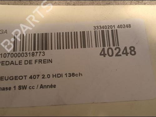 bremsepedal PEUGEOT 407 SW (6E_, 6D_) 2.0 HDi 135 (136 hp) 9618104