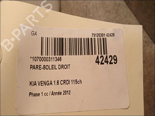 Used Right sun visor KIA VENGA (YN) 1.6 CRDi 115 (116 hp) 9617568