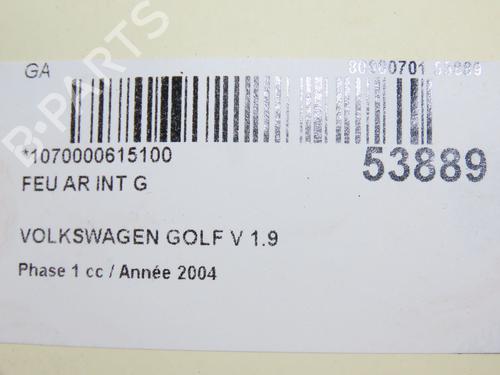 Left tailgate light VW GOLF V (1K1) 1.9 TDI | BP28969512C79 