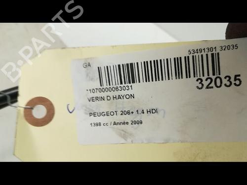 Used Tailgate lift support PEUGEOT 206+ (2L_, 2M_) 1.4 HDi eco 70 (68 hp) 23177341