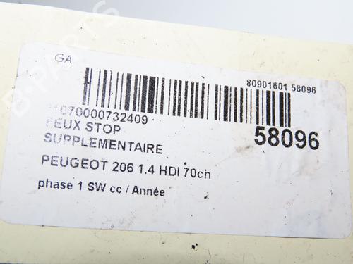Third brake light PEUGEOT 206 SW (2E/K) 1.4 HDi | BP36310681L11 - Image 4