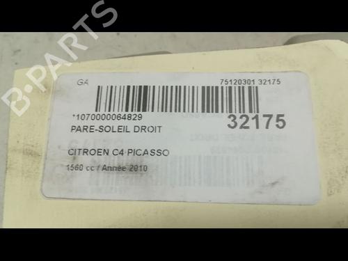 Used Right sun visor CITROËN C4 Picasso I MPV (UD_) 1.6 HDi (109 hp) 9595314