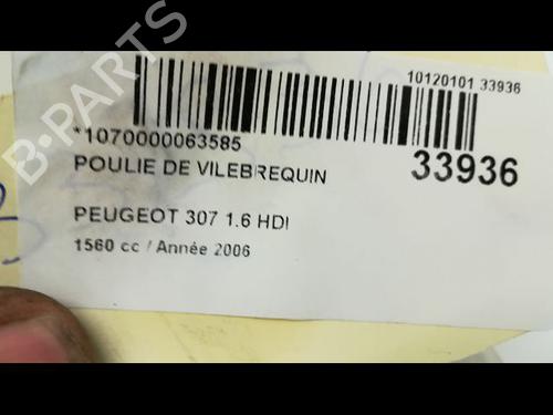 Used Pulley PEUGEOT 307 (3A/C) 1.6 HDi (90 hp) 14874218