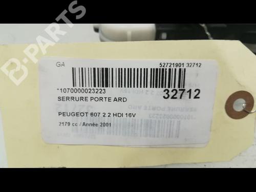 Rear right lock PEUGEOT 607 (9D, 9U) 2.2 HDi | BP9596026C99 
