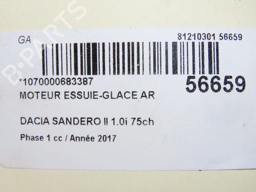 Rear wiper motor DACIA SANDERO II 1.0 SCe 75 (B8JC, B8JD, B8NC) | BP31605924M102 - Image 6