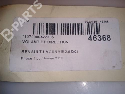 Steering wheel RENAULT LAGUNA III (BT0/1) 2.0 dCi (BT07, BT0J, BT14, BT1A, BT1S) | BP12065649C49 