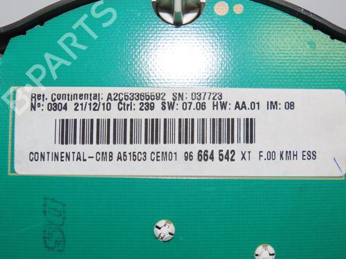 Instrument cluster CITROËN DS3 (SA_) 1.4 VTi 95 | BP30955811C47