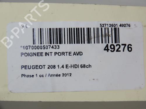 Front right interior door handle PEUGEOT 208 I (CA_, CC_) 1.4 HDi | BP17630599I14 