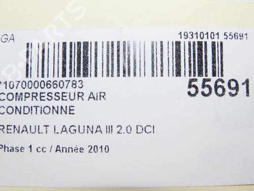 Used AC compressor RENAULT LAGUNA III (BT0/1) 2.0 dCi (BT07, BT0J, BT14, BT1A, BT1S) (131 hp) 29901907