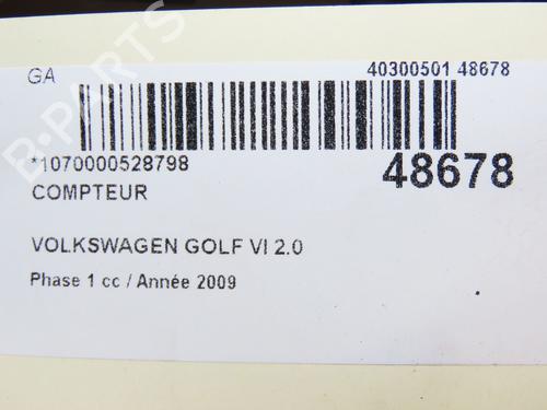 Used Instrument cluster VW GOLF VI (5K1) 2.0 TDI (110 hp) 28830432