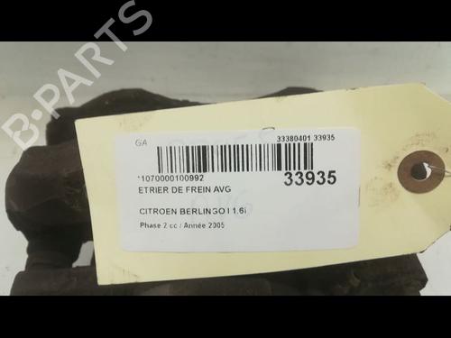 Used Left front brake caliper Left front brake caliper CITROËN BERLINGO / BERLINGO FIRST MPV (MF_, GJK_, GFK_) 1.6 16V (MFNFU) (109 hp) 14878037 14878037